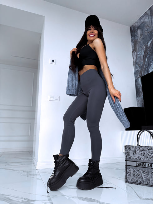 ТЕРМО леггинсы "PERFECT BODY LM819" - СЕРЫЕ ПРЕДЗАКАЗ